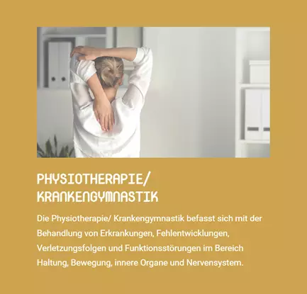 Physiotherapie Krankengymnastik für  Dornholzhausen (Bad Homburg (Höhe))